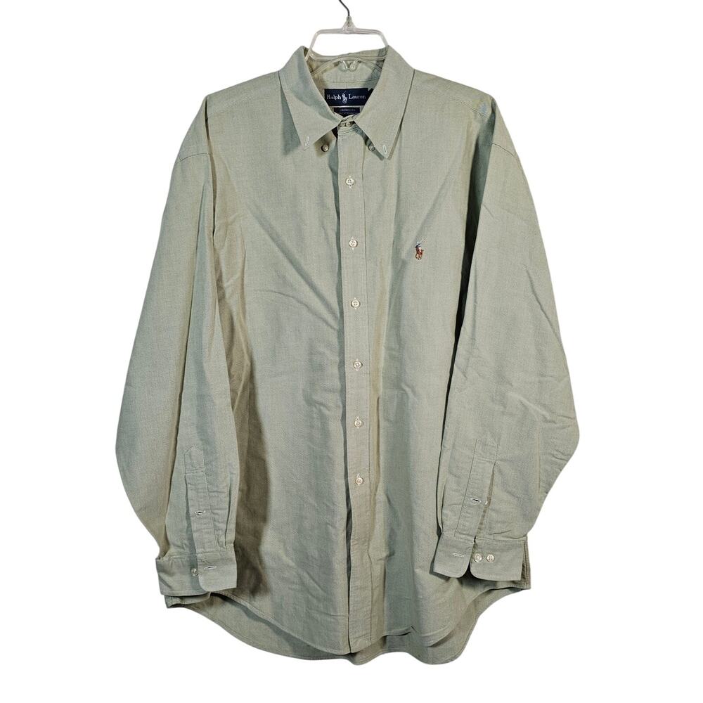 Ralph Lauren Yarmouth Cotton Longsleeve Oxford shirt XL Sage